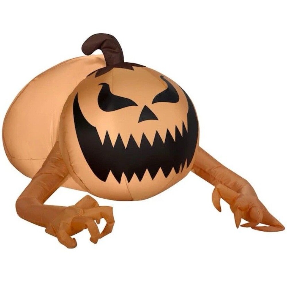 Gemmy Halloween Inflatable Led Pumpkin Monster 4ft Wide Light Up